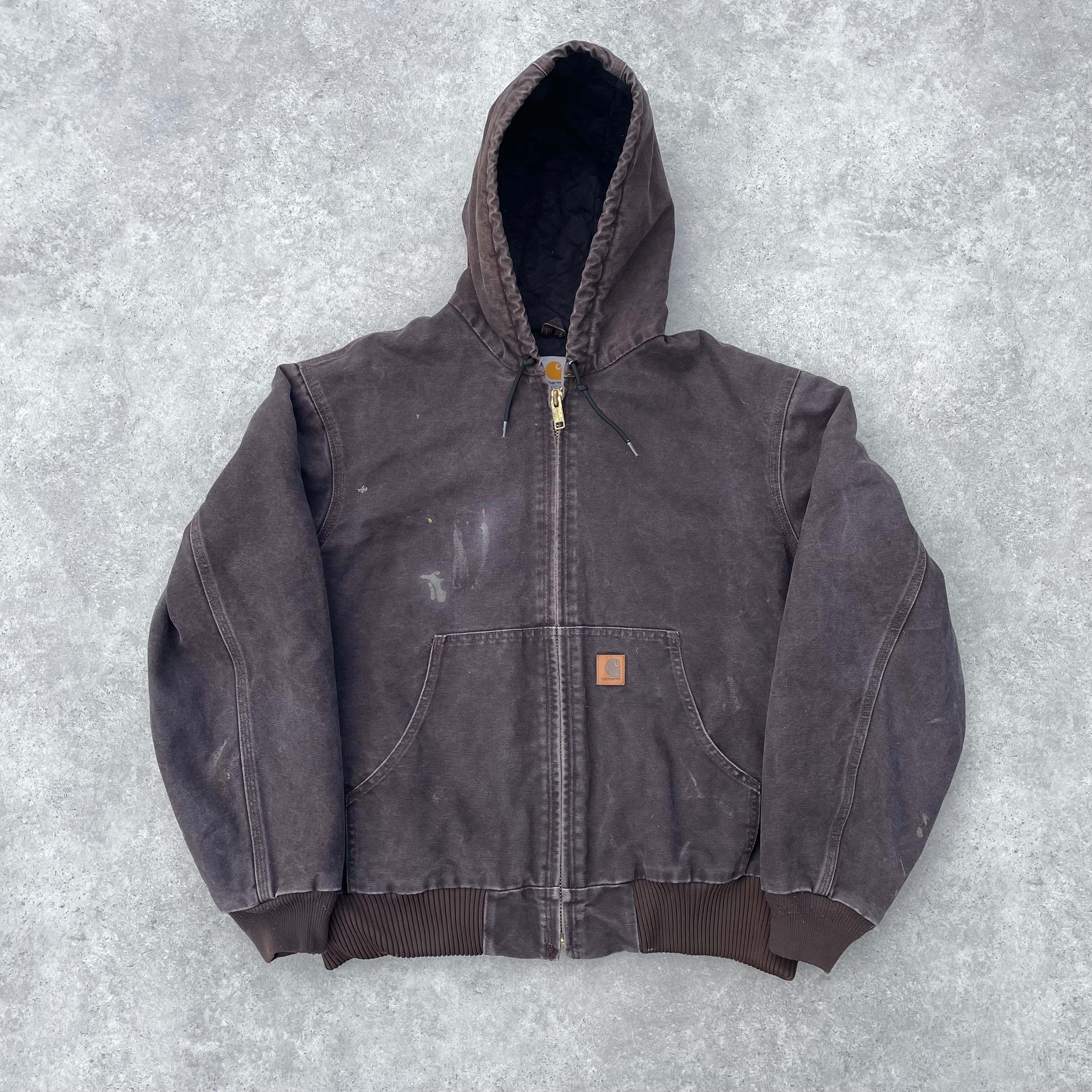 Vintage Carhartt Brown Hooded Jacket