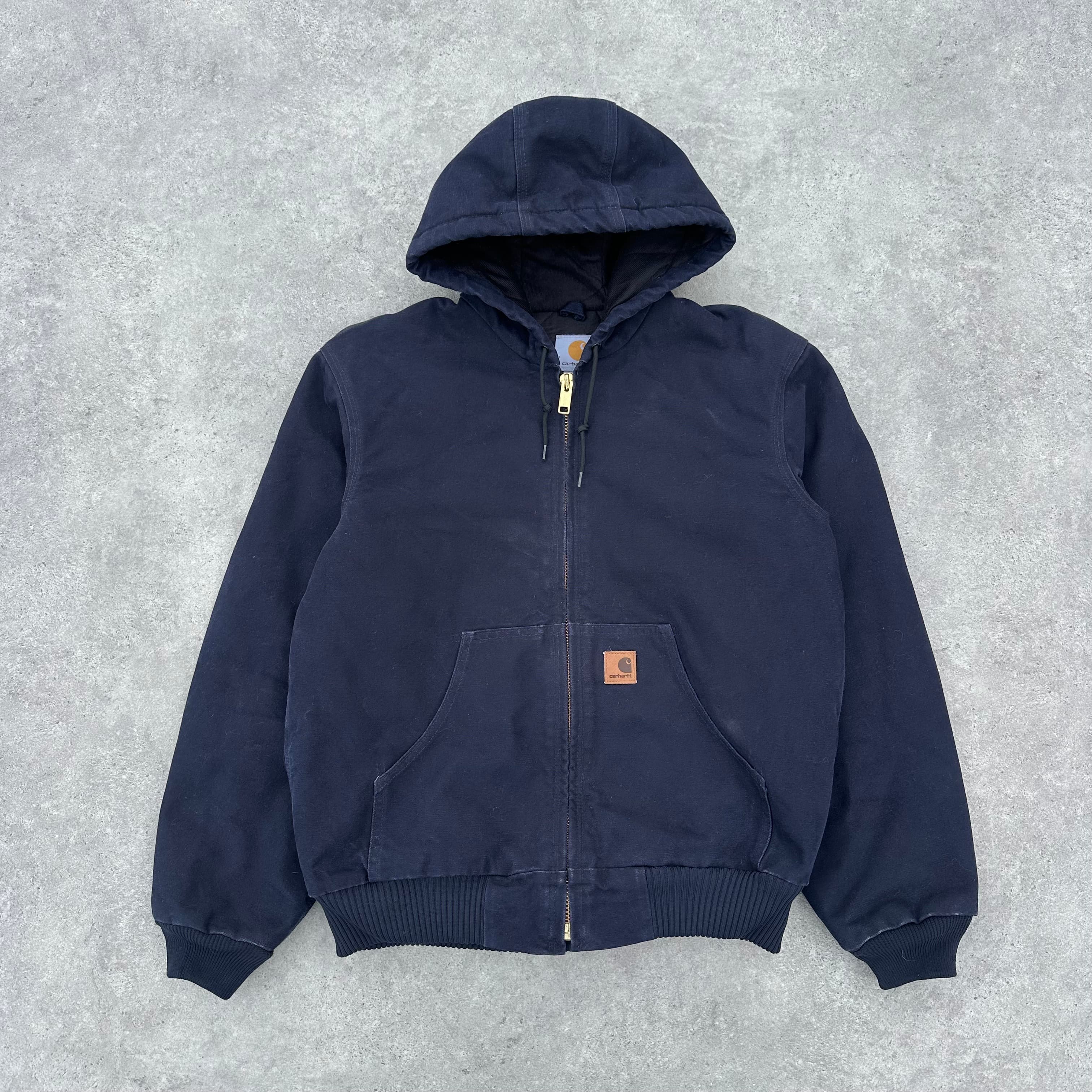 Vintage Carhartt Navy Blue Hooded Jacket