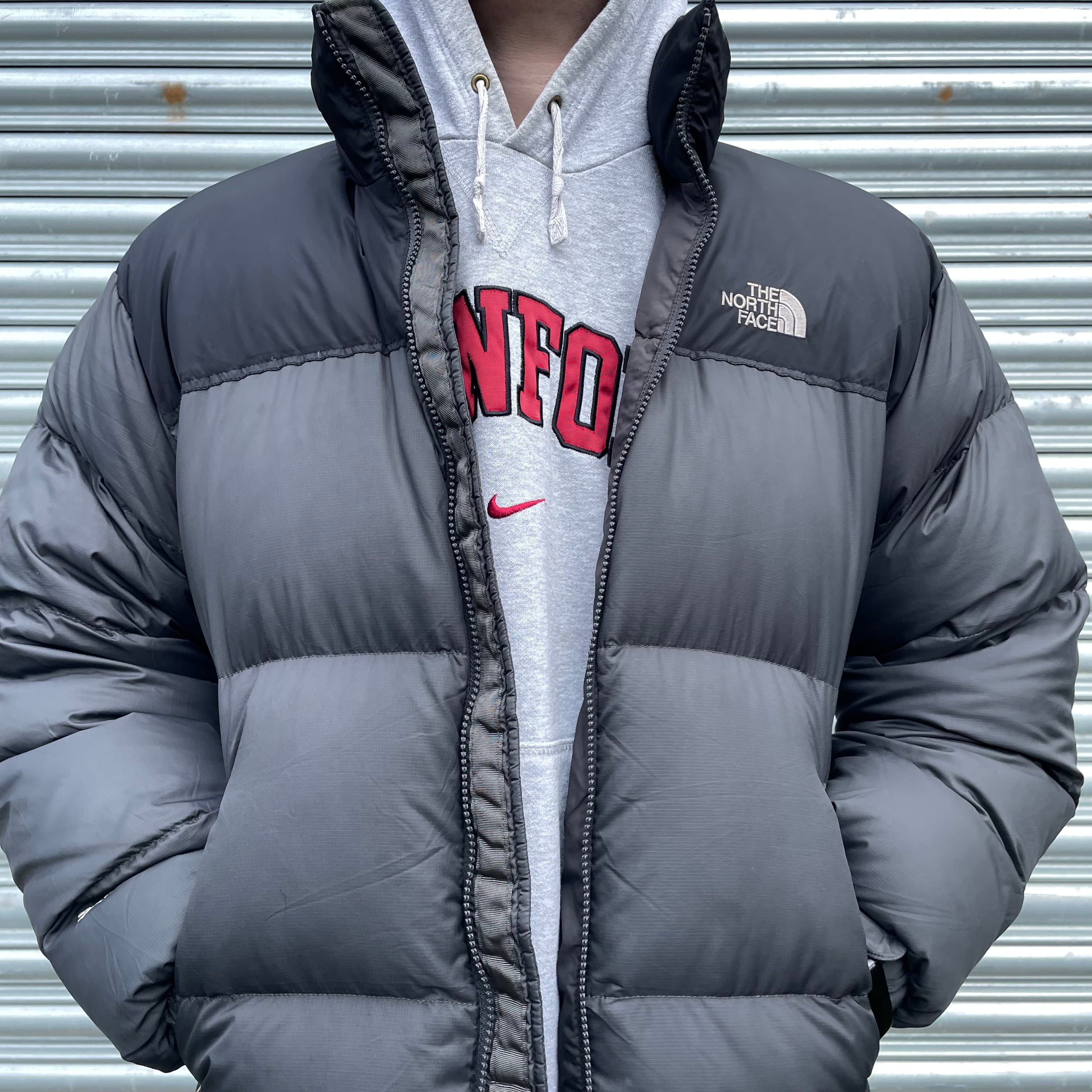 The North Face Matte Grey Puffer Jacket