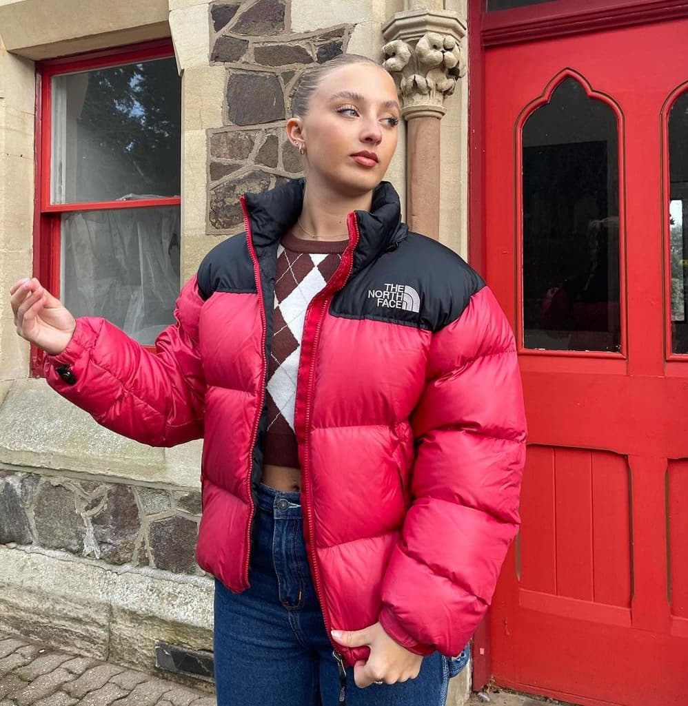 The North Face Pale Red Puffer Jacket