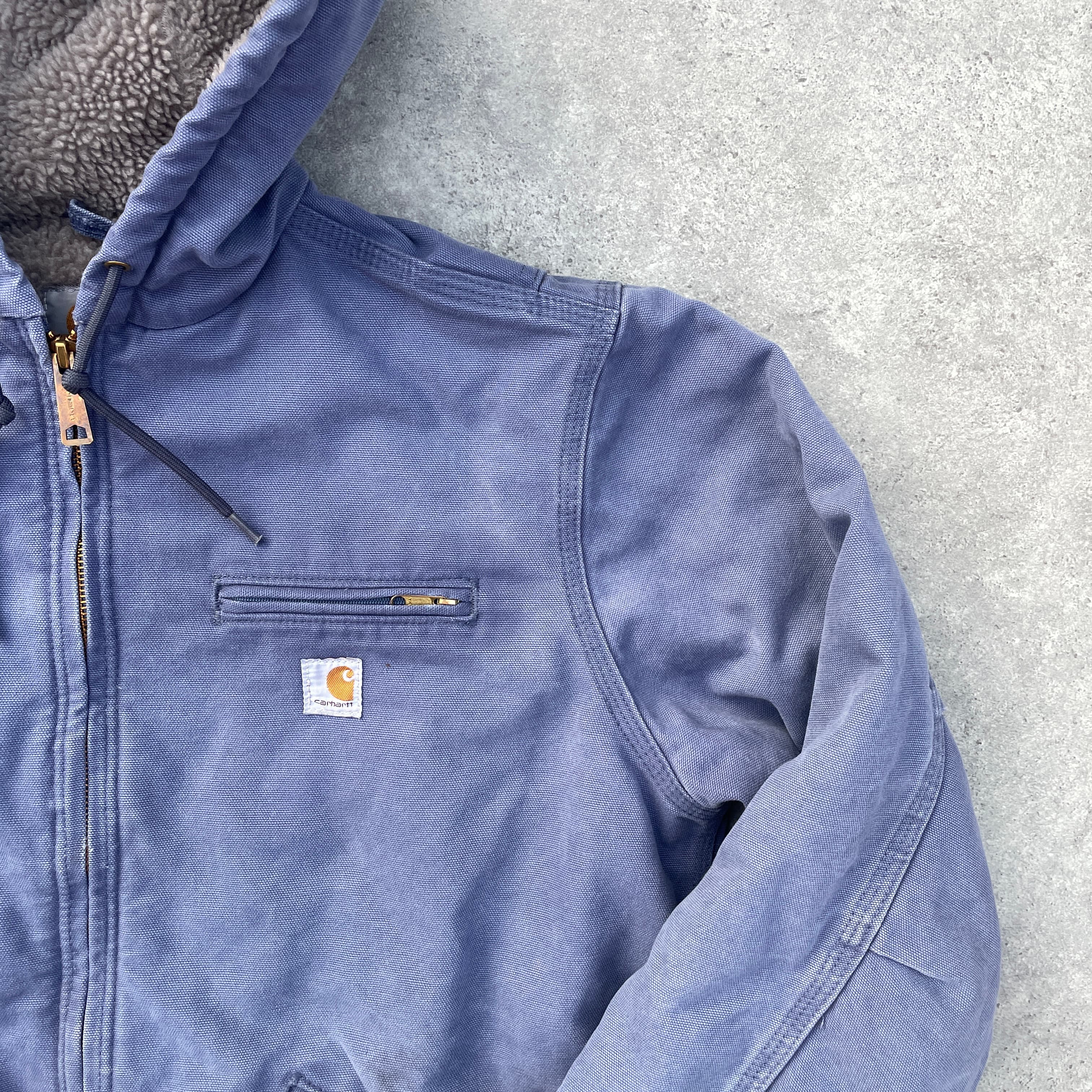 Vintage Carhartt Blue Hooded Jacket