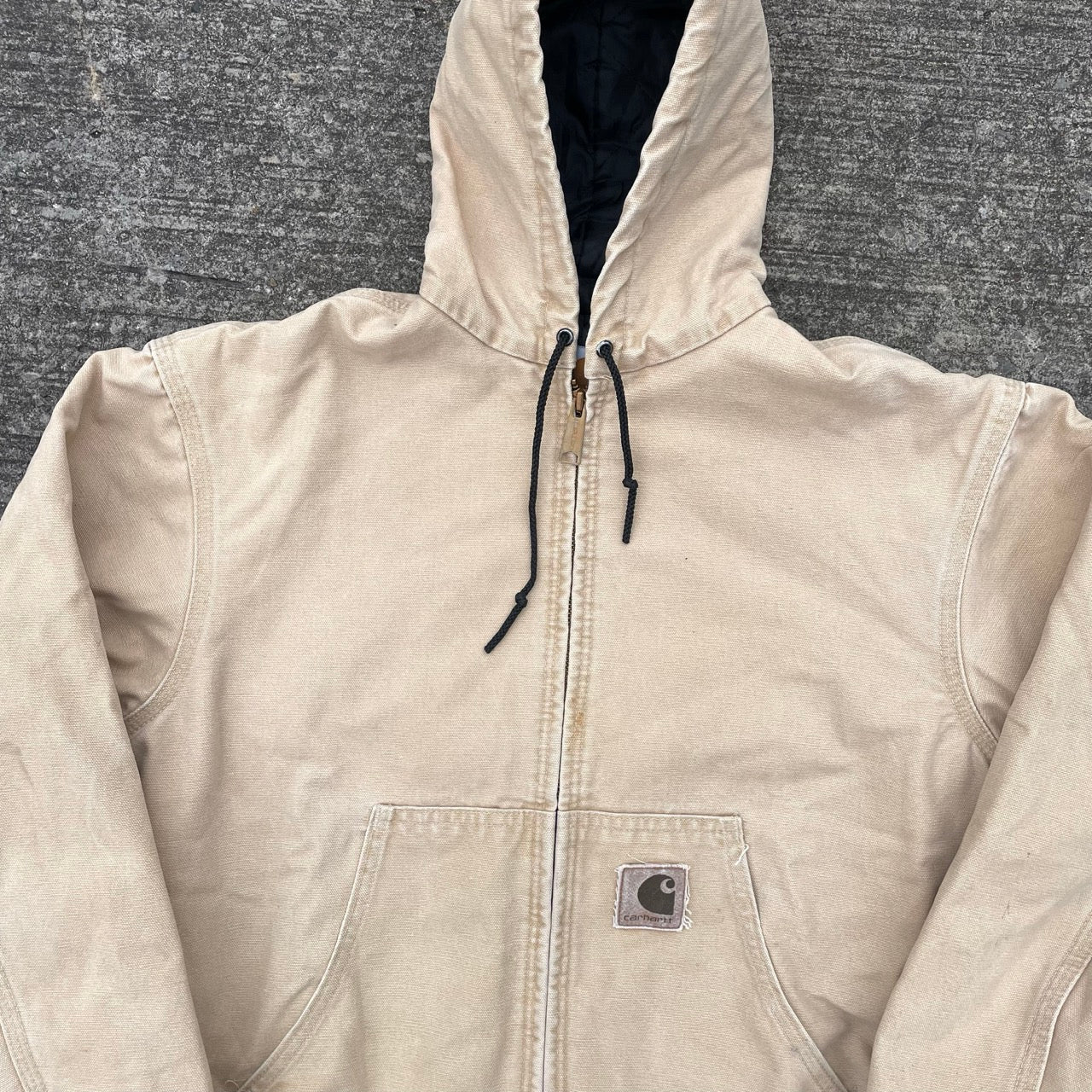 Vintage Carhartt Cream Hooded Jacket