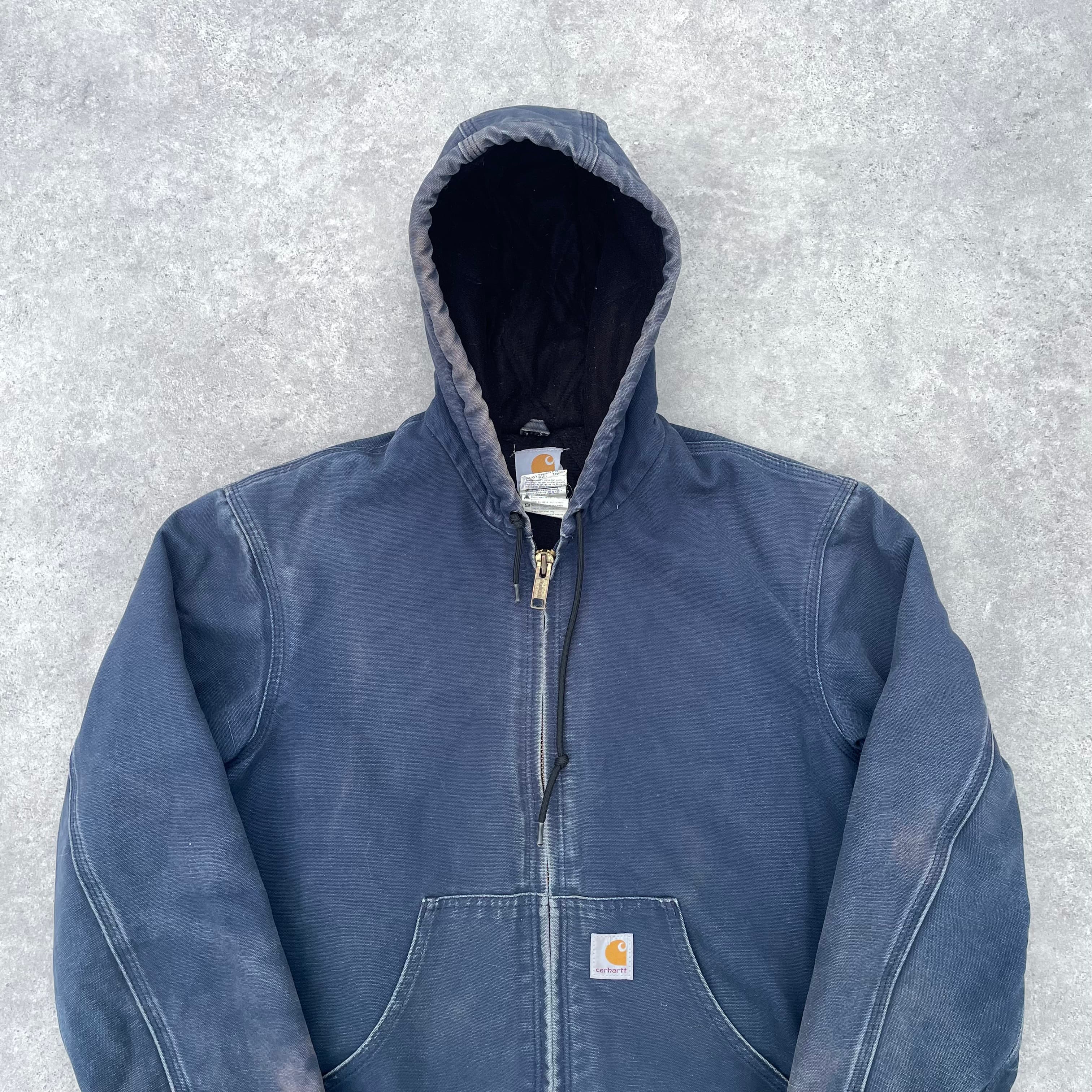 Vintage Carhartt Blue Hooded Jacket