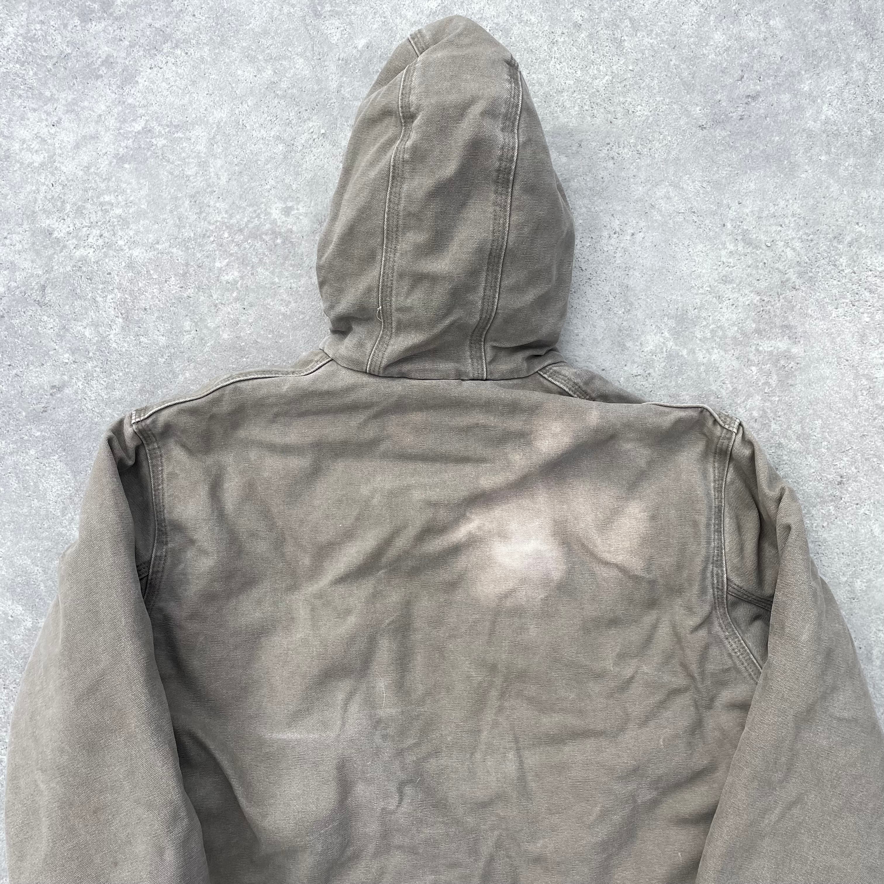 Vintage Carhartt Faded Beige Hooded Jacket