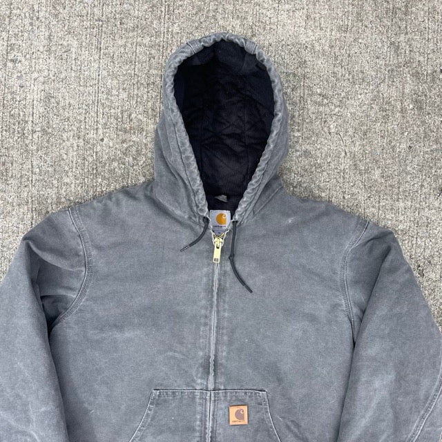 Vintage Carhartt Grey Hooded Jacket
