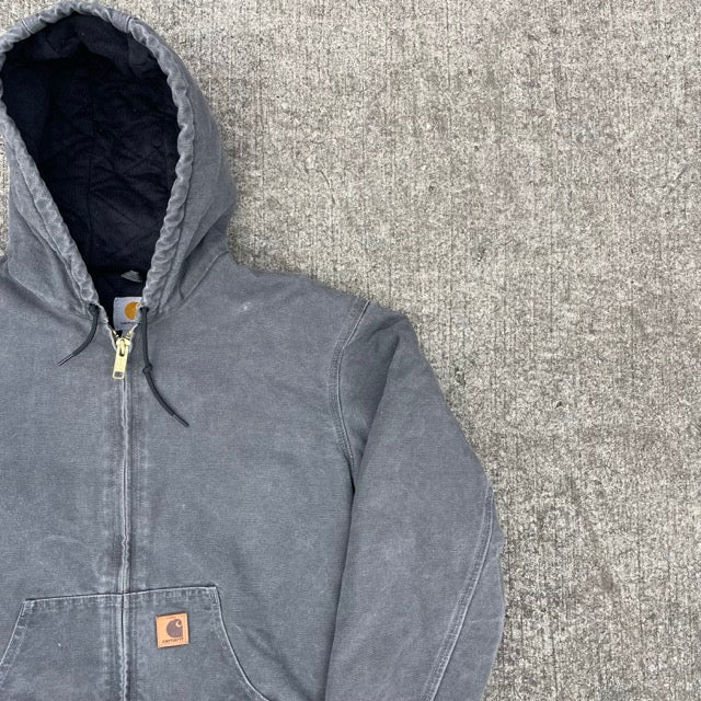Vintage Carhartt Grey Hooded Jacket