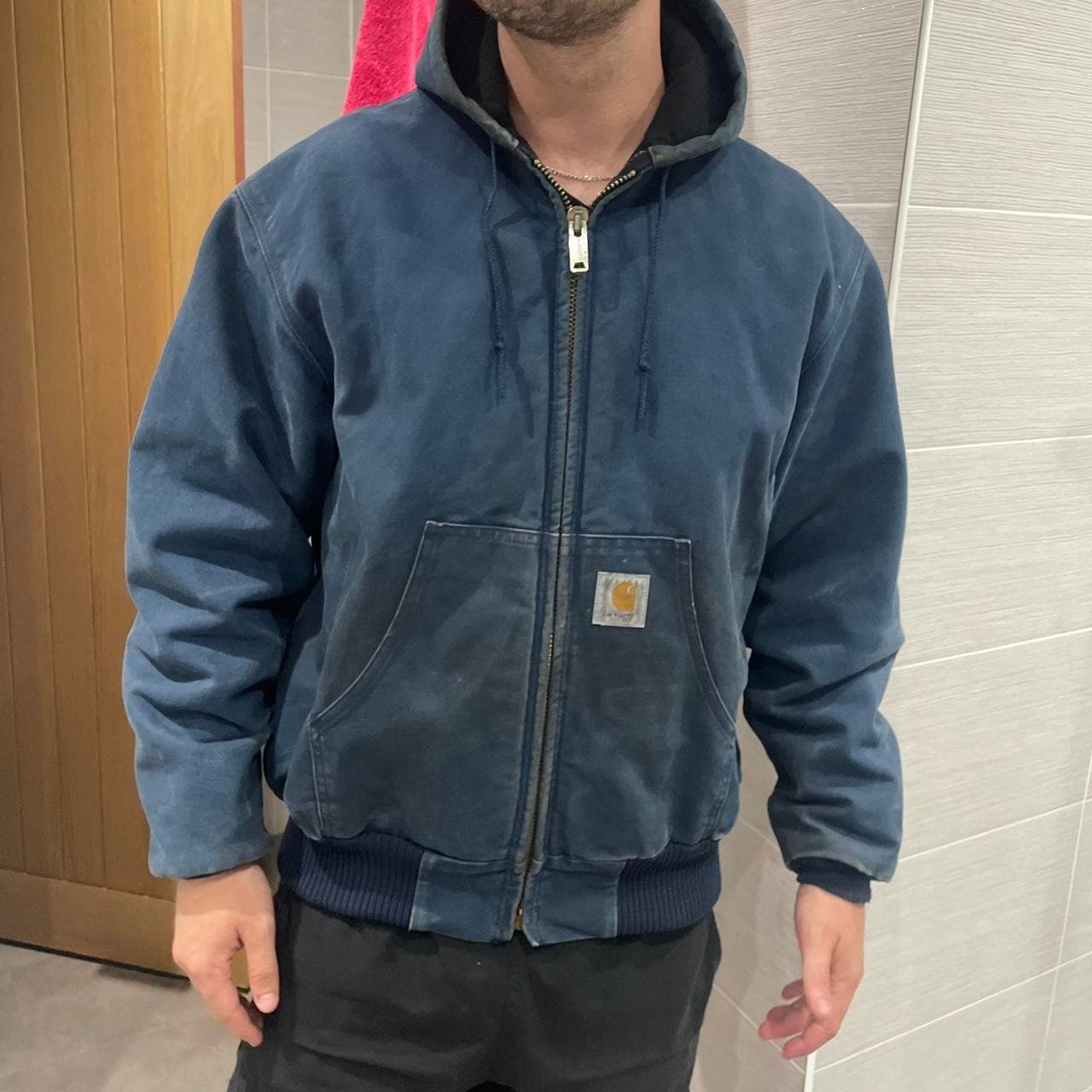 Vintage Carhartt Blue Hooded Jacket