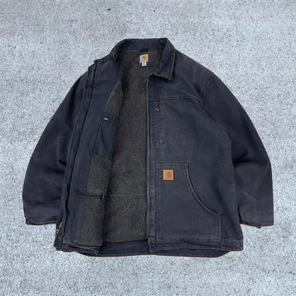 Vintage Carhartt Faded Black Artic Detroit Jacket