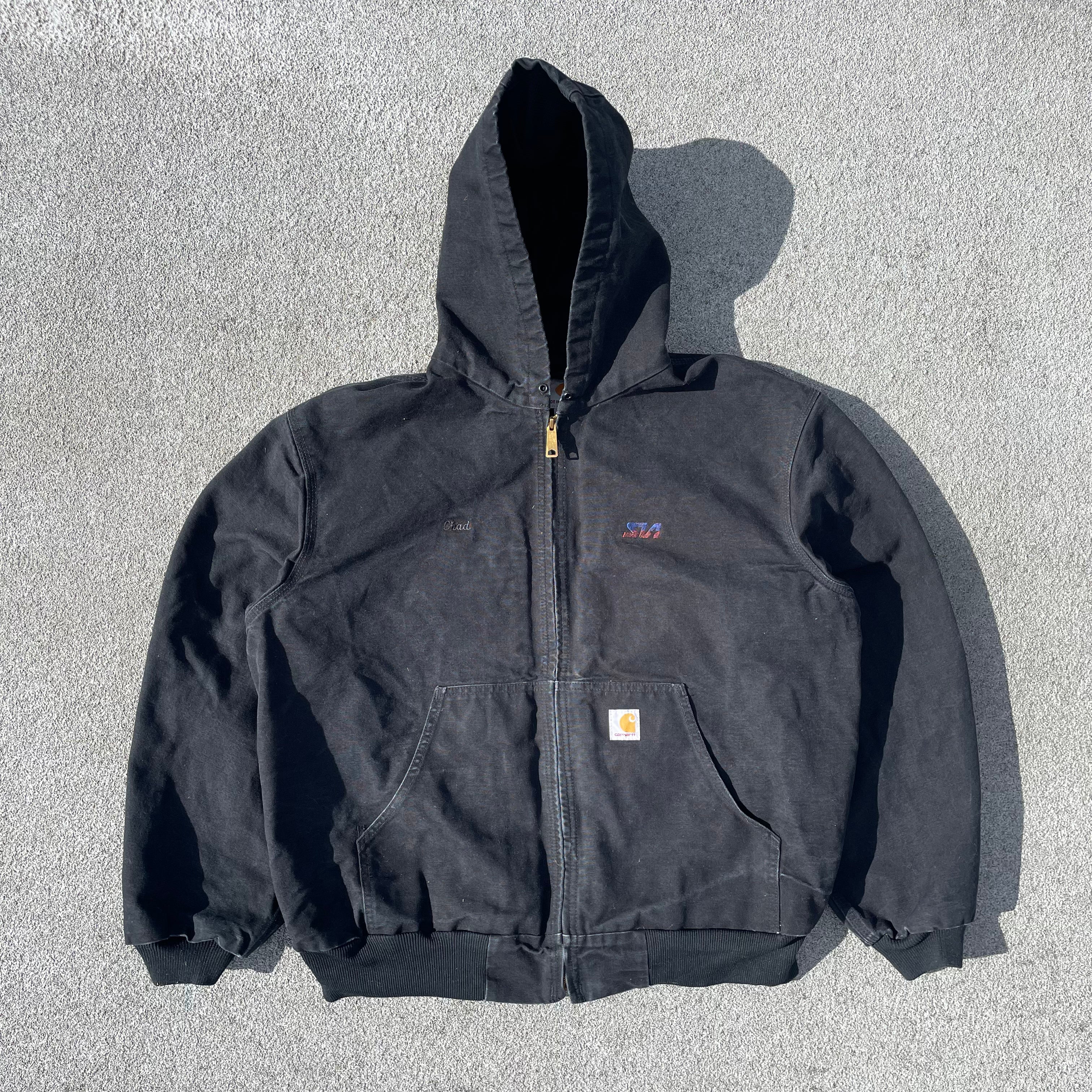 Vintage Carhartt Black Hooded Jacket