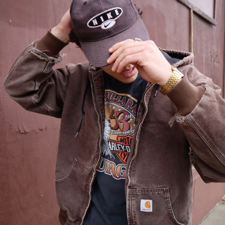 Vintage Carhartt Brown Hooded Jacket