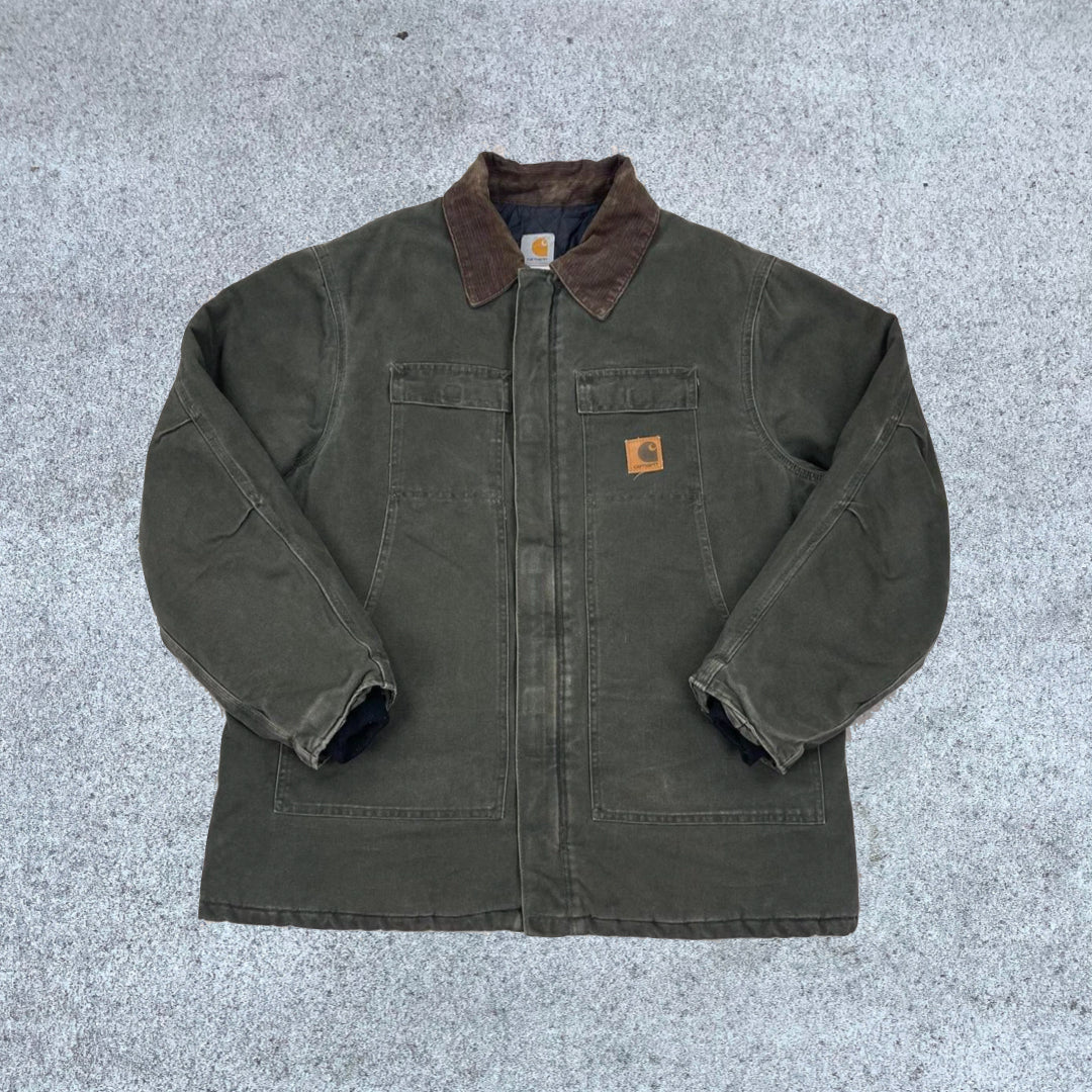 Dark green carhartt jacket hotsell