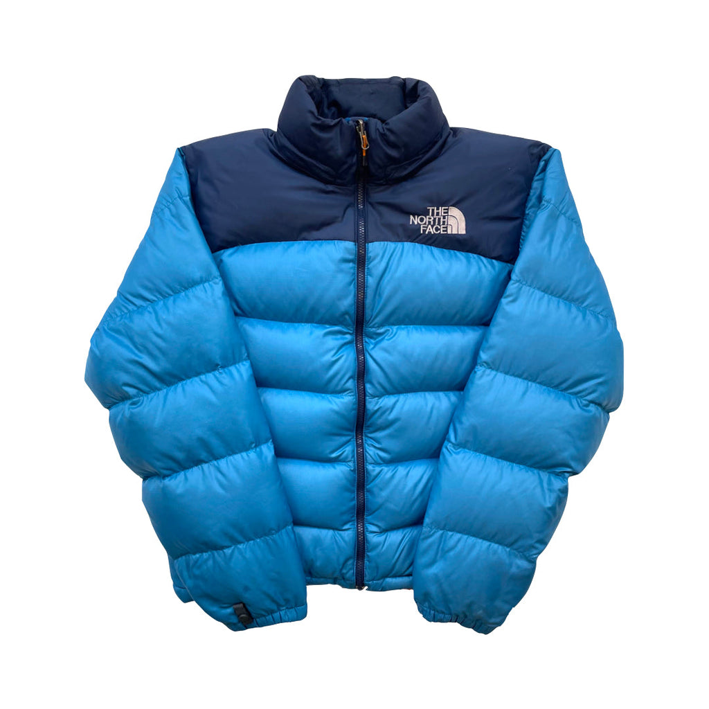 The North Face Blue Puffer Jacket WITH REPAIR