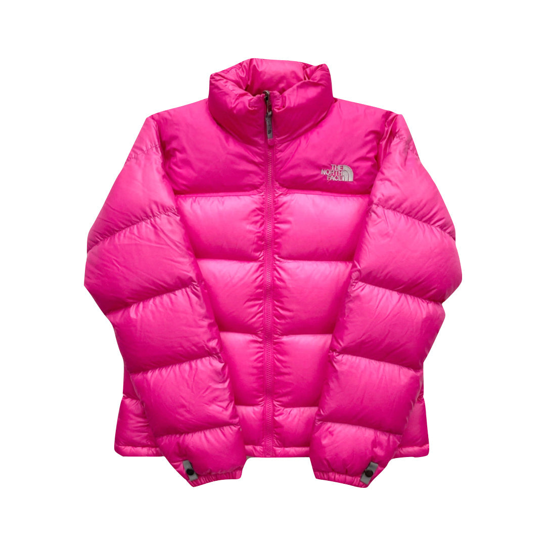 The North Face Womens Pink Puffer Jacket WITH STAIN We Vintage