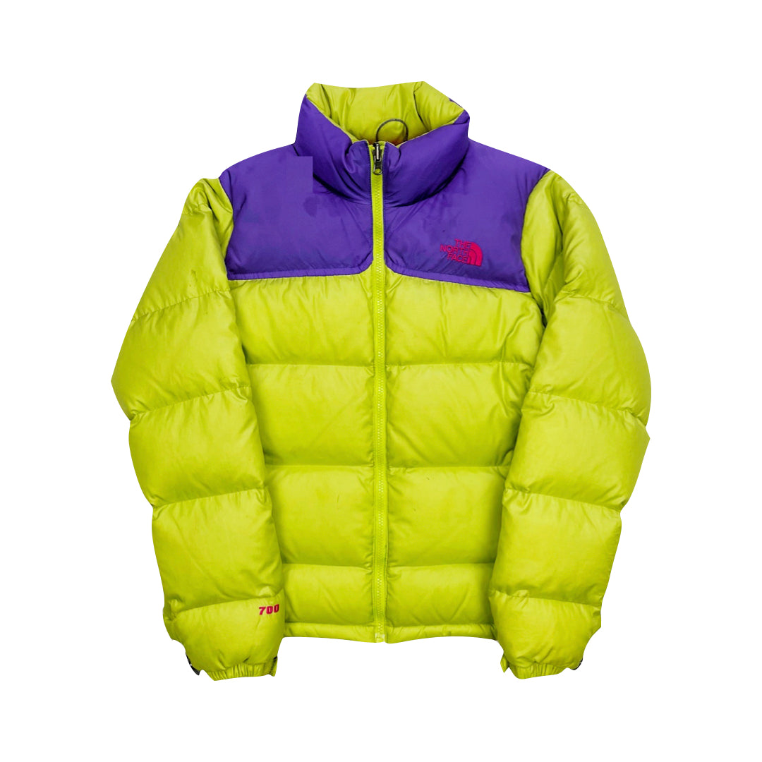 The North Face Women’s Lime Green and Purple Puffer Jacket