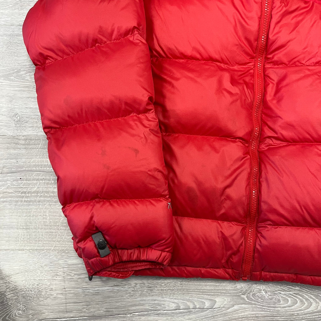 The North Face Womens Faded Red / Pink Puffer Jacket WITH STAIN