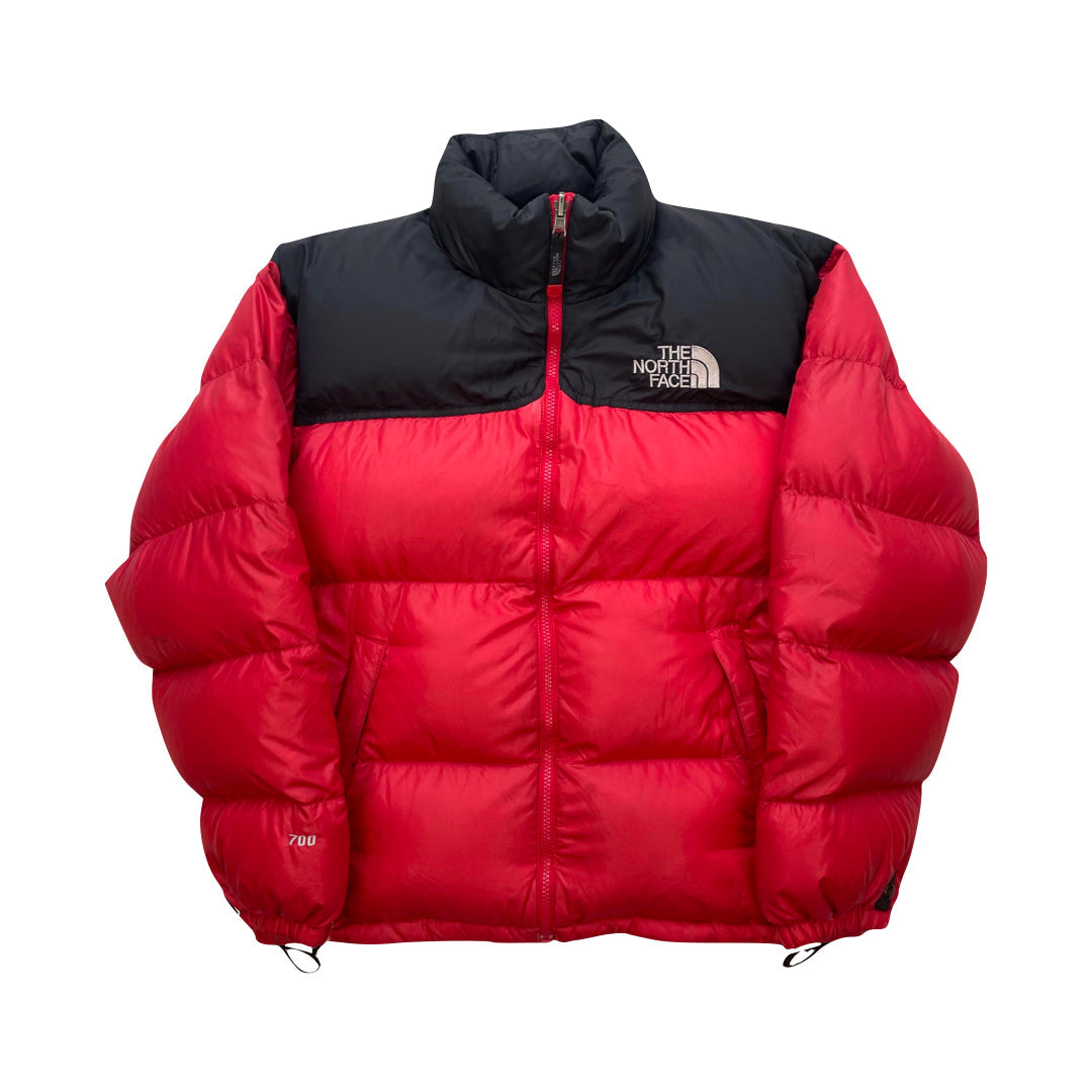 North face hot sale red padded jacket