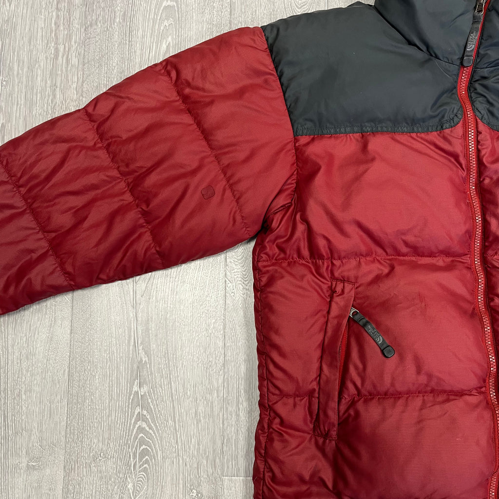 The North Face Light Maroon Red Puffer Jacket LESS PUFFY