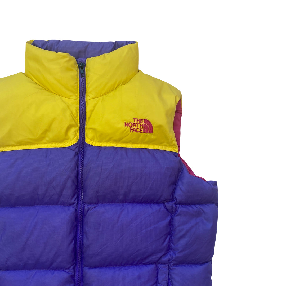 The North Face Women's Purple Yellow Gilet Puffer Jacket We - Main Image