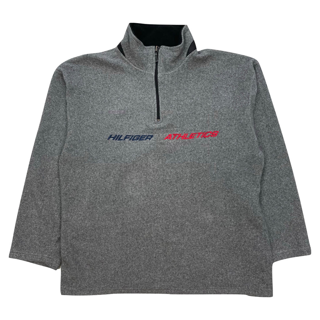 Tommy Hilfiger Grey 1/4 Zip Fleece Sweatshirt