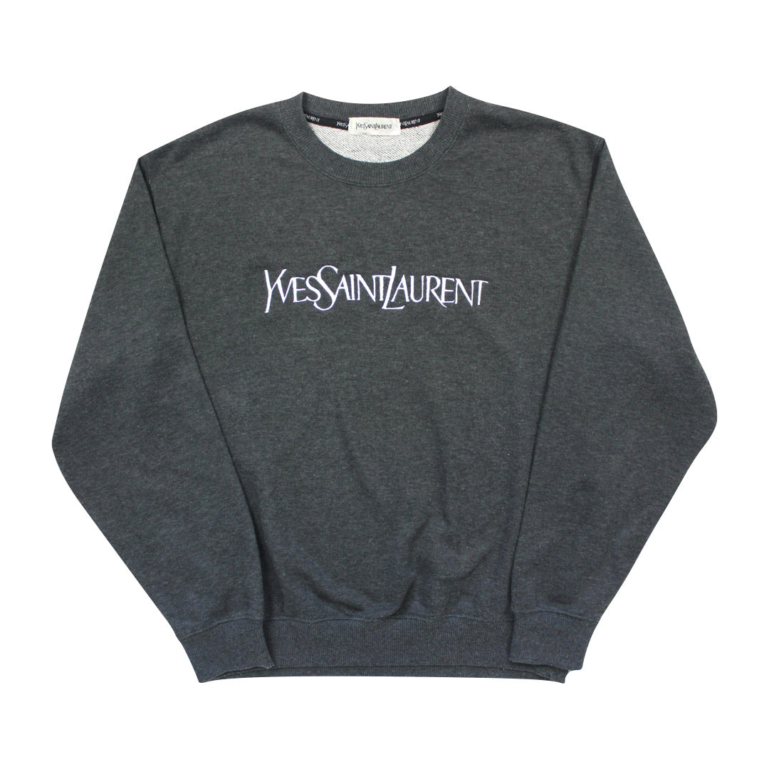 Yves Saint Laurent YSL Grey Sweatshirt We Vintage