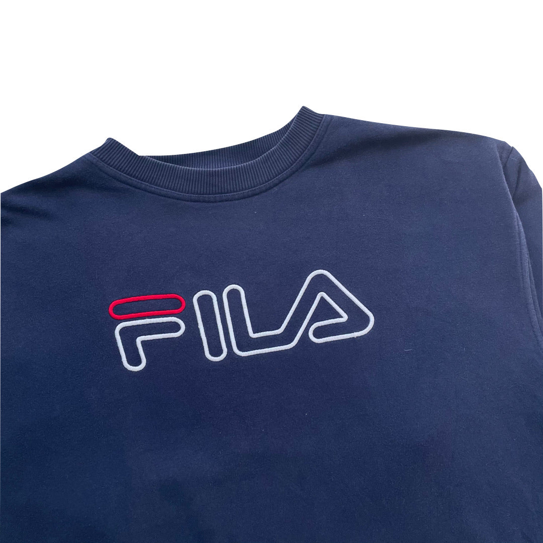 Fila navy blue sweatshirt hotsell