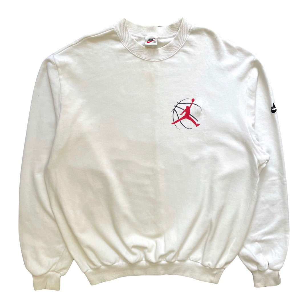 mens nike white sweatshirt
