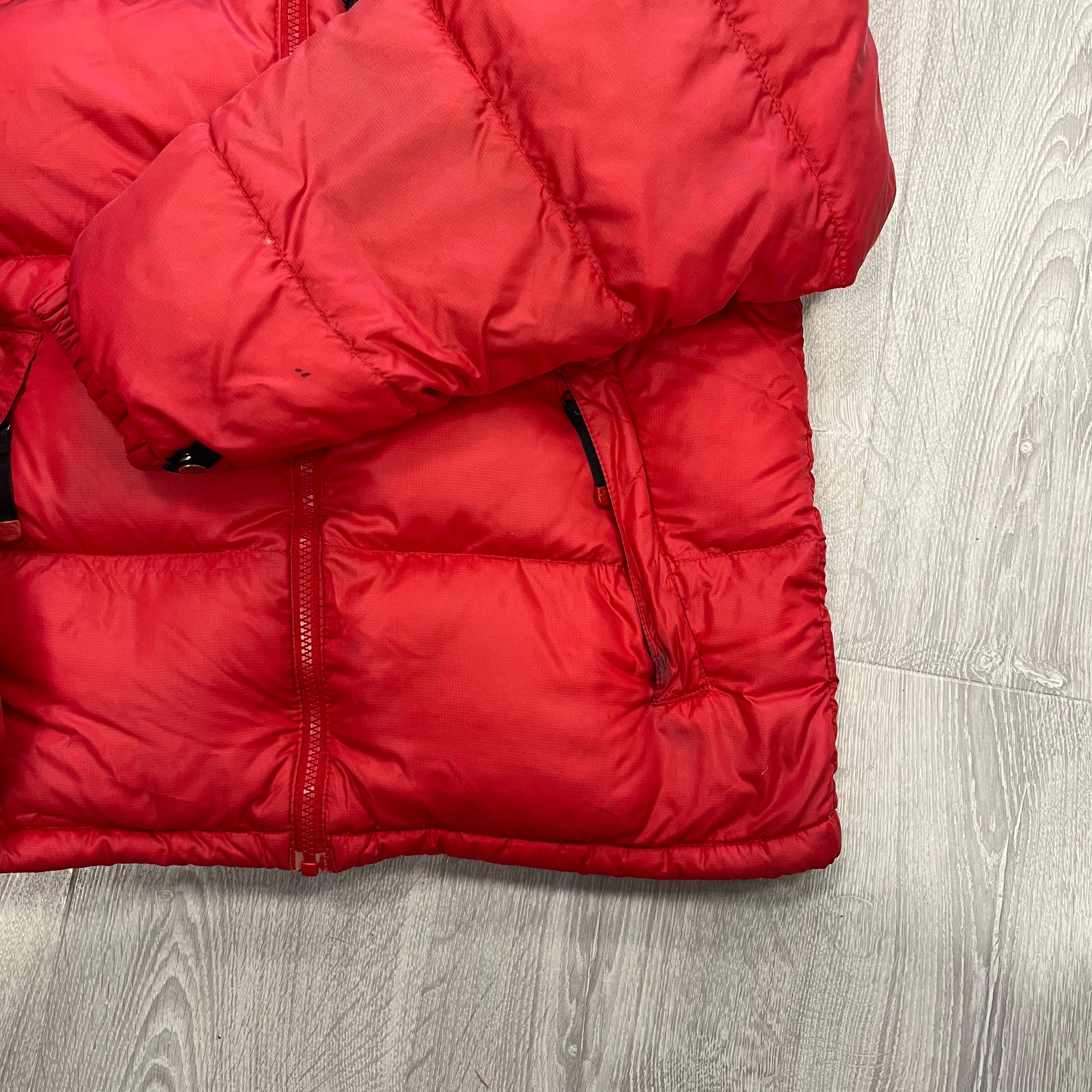 The North Face Red Puffer Jacket WITH STAIN