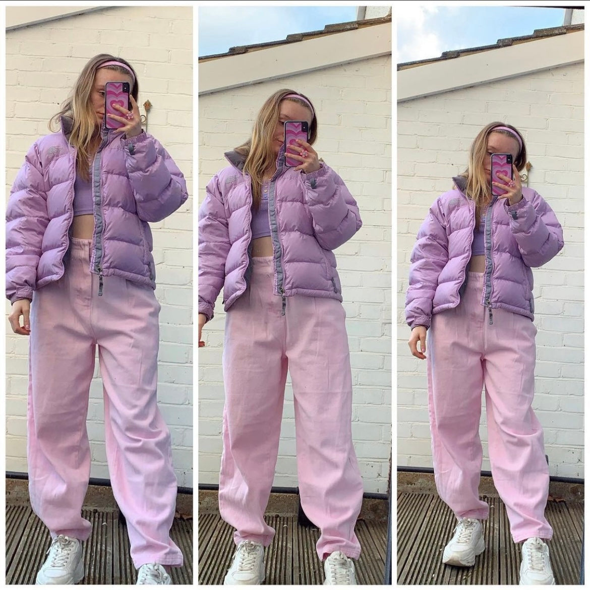 Baby pink orders padded jacket