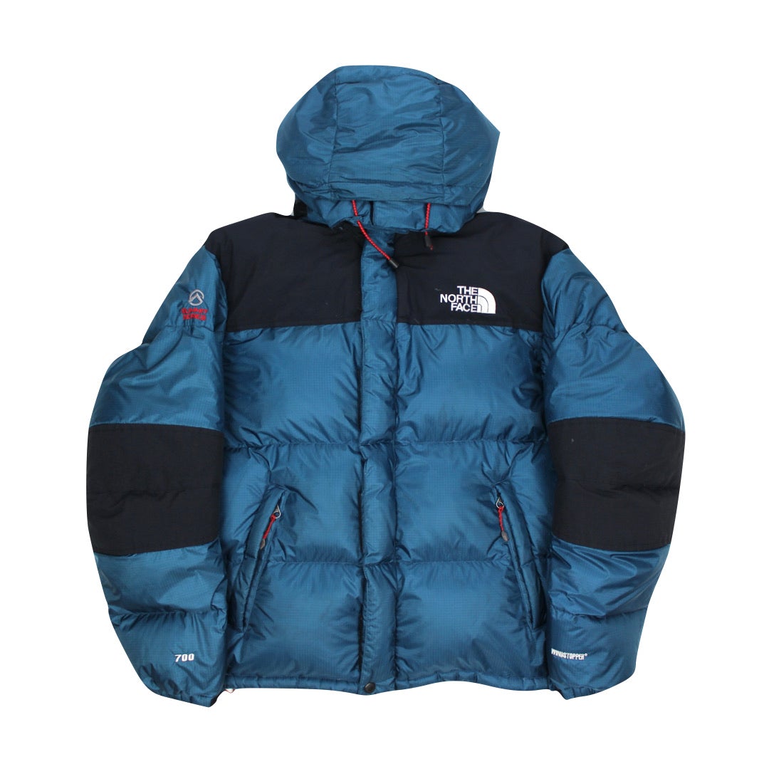 The North Face Teal Blue Baltoro Puffer Jacket NO HOOD