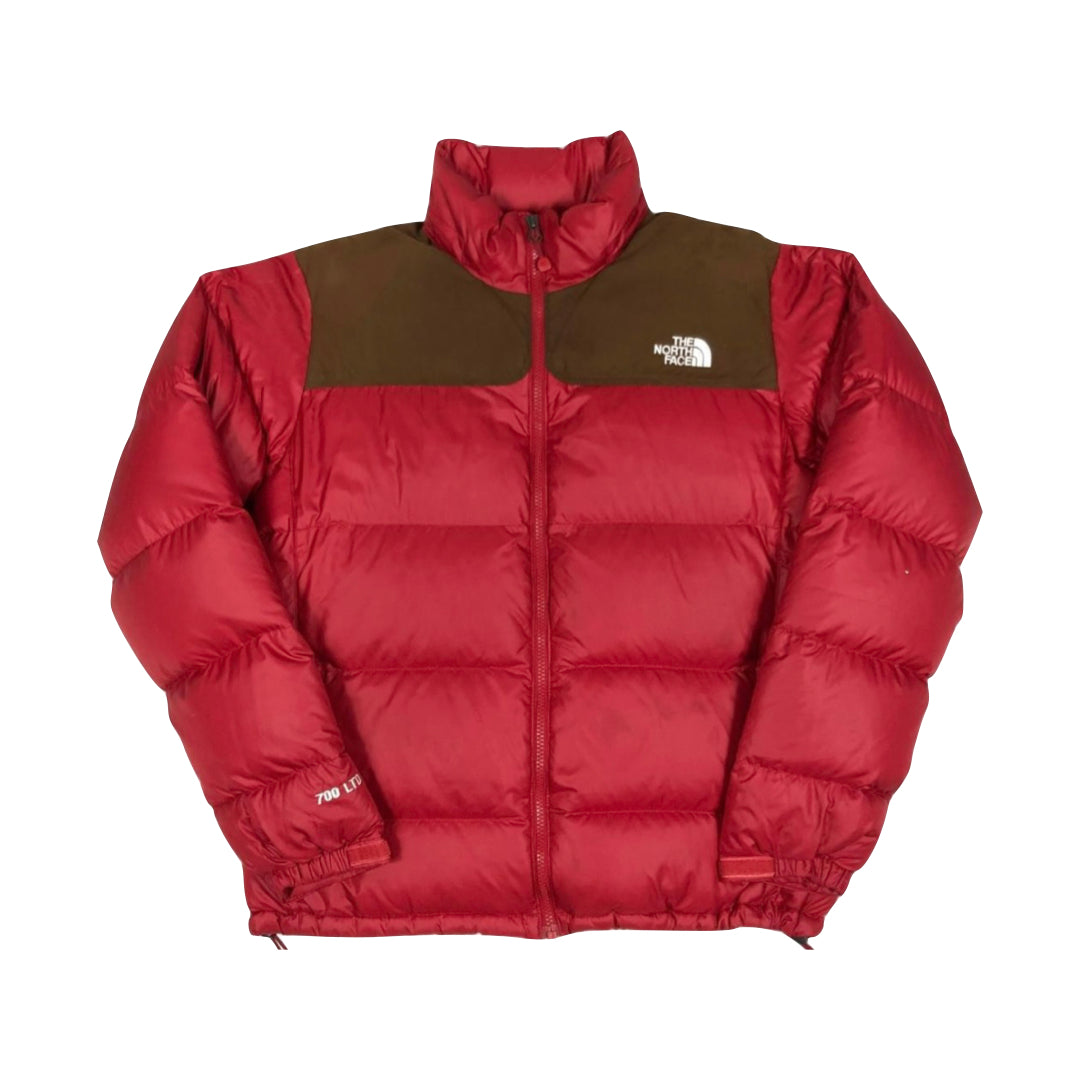 Women’s The North Face Red & Brown Baltoro Puffer Jacket NO HOOD