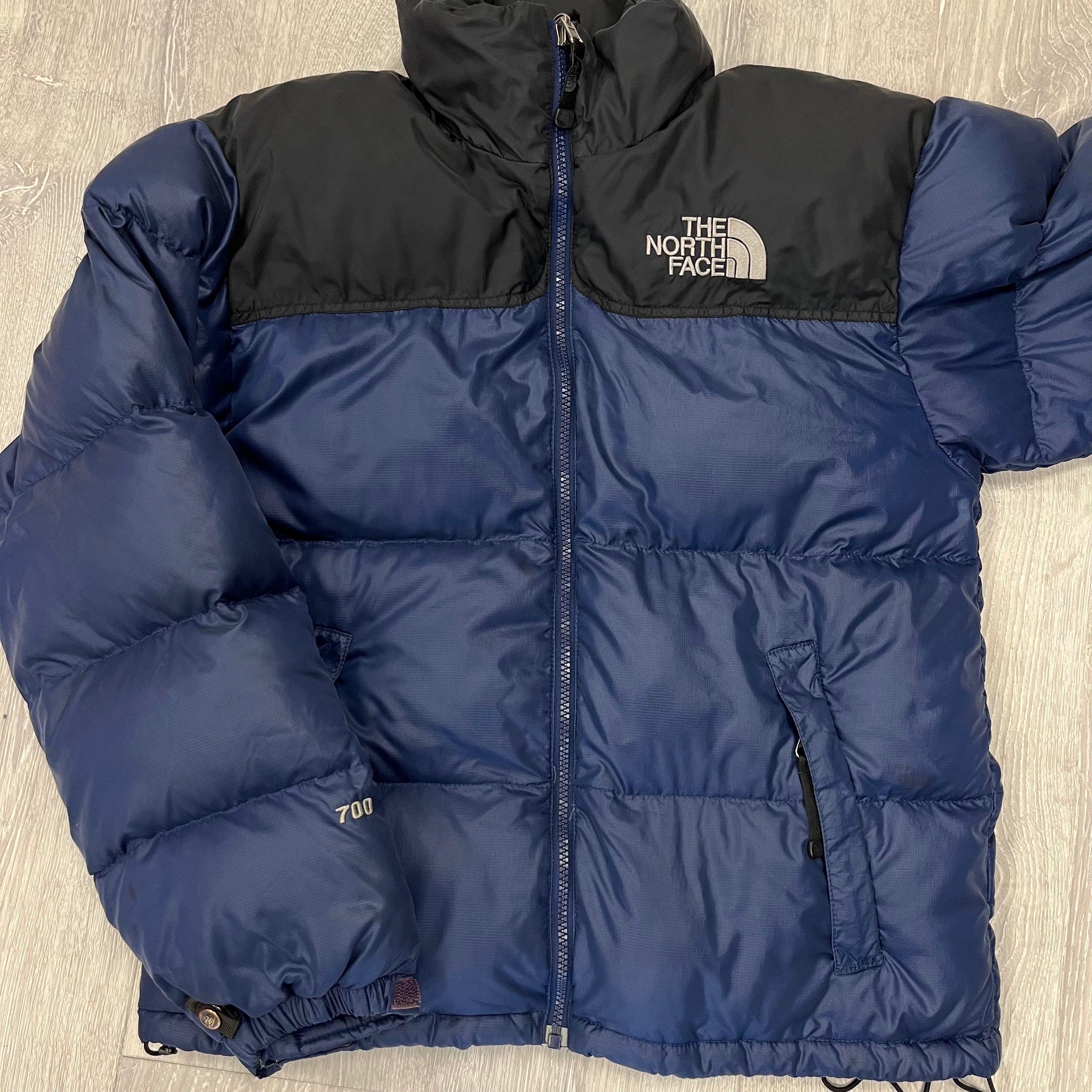 The North Face Navy Blue Puffer Jacket WITH MINOR STAIN
