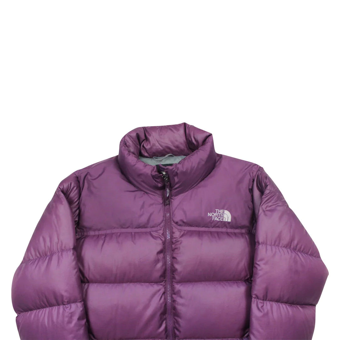 The North Face Womens Purple Puffer Jacket WITH STAIN