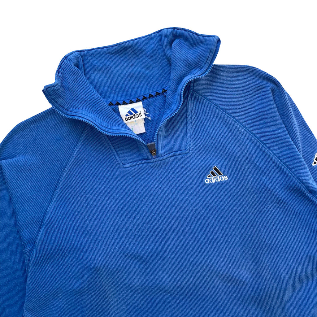Adidas Blue 1/4 Zip Sweatshirt