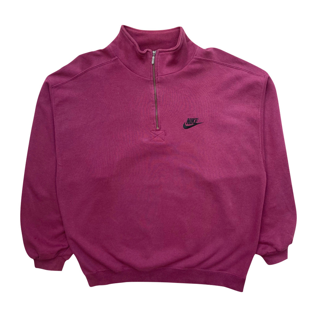 Nike Light Maroon Red 1/4 Zip Sweatshirt