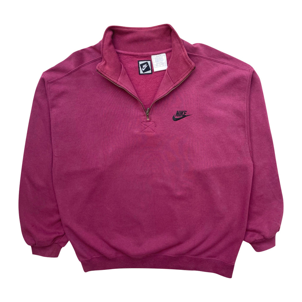 Nike Light Maroon Red 1/4 Zip Sweatshirt