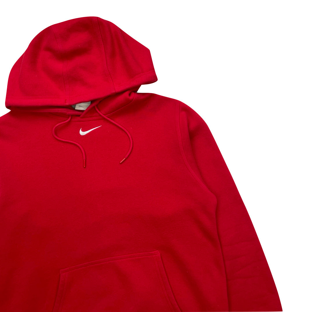 Nike Red Center Logo Hoodie Sweatshirt