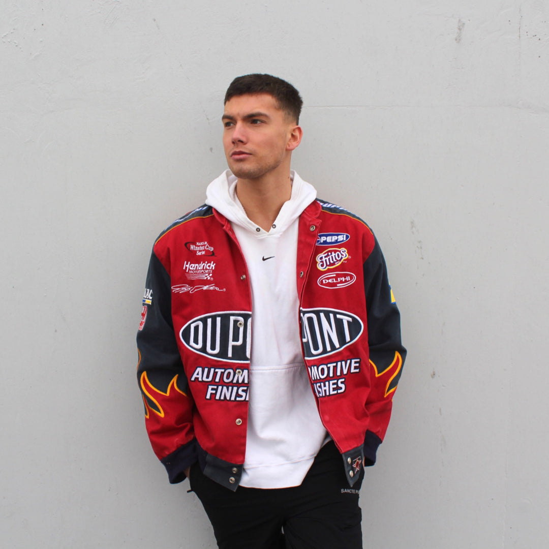 Red racer jacket sale