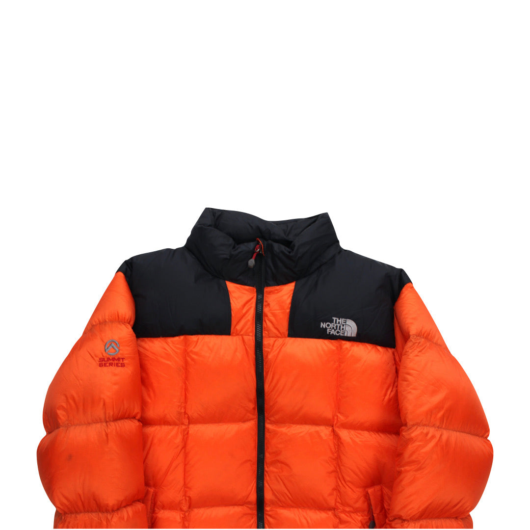 The North Face Orange Lhotse Summit Series Puffer Jacket We Vintage