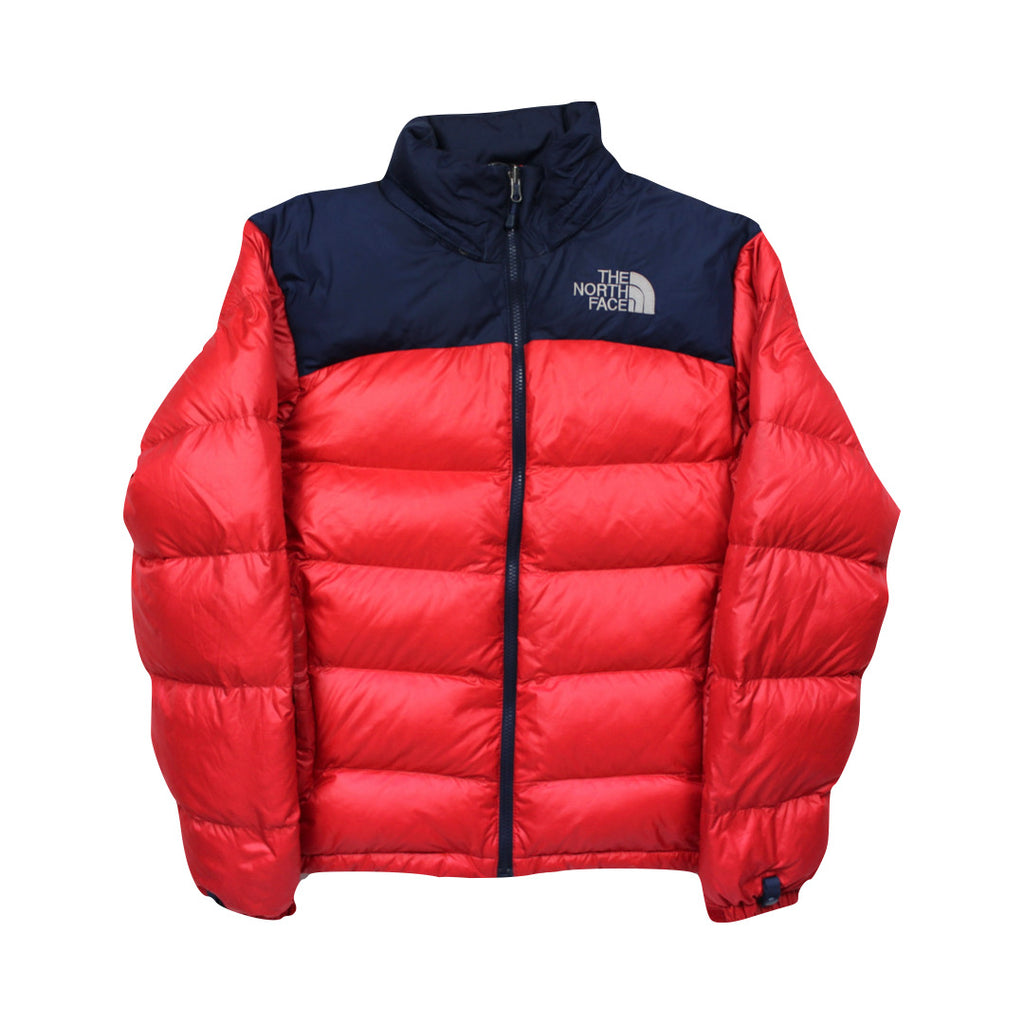 The North Face Red & Navy Puffer Jacket