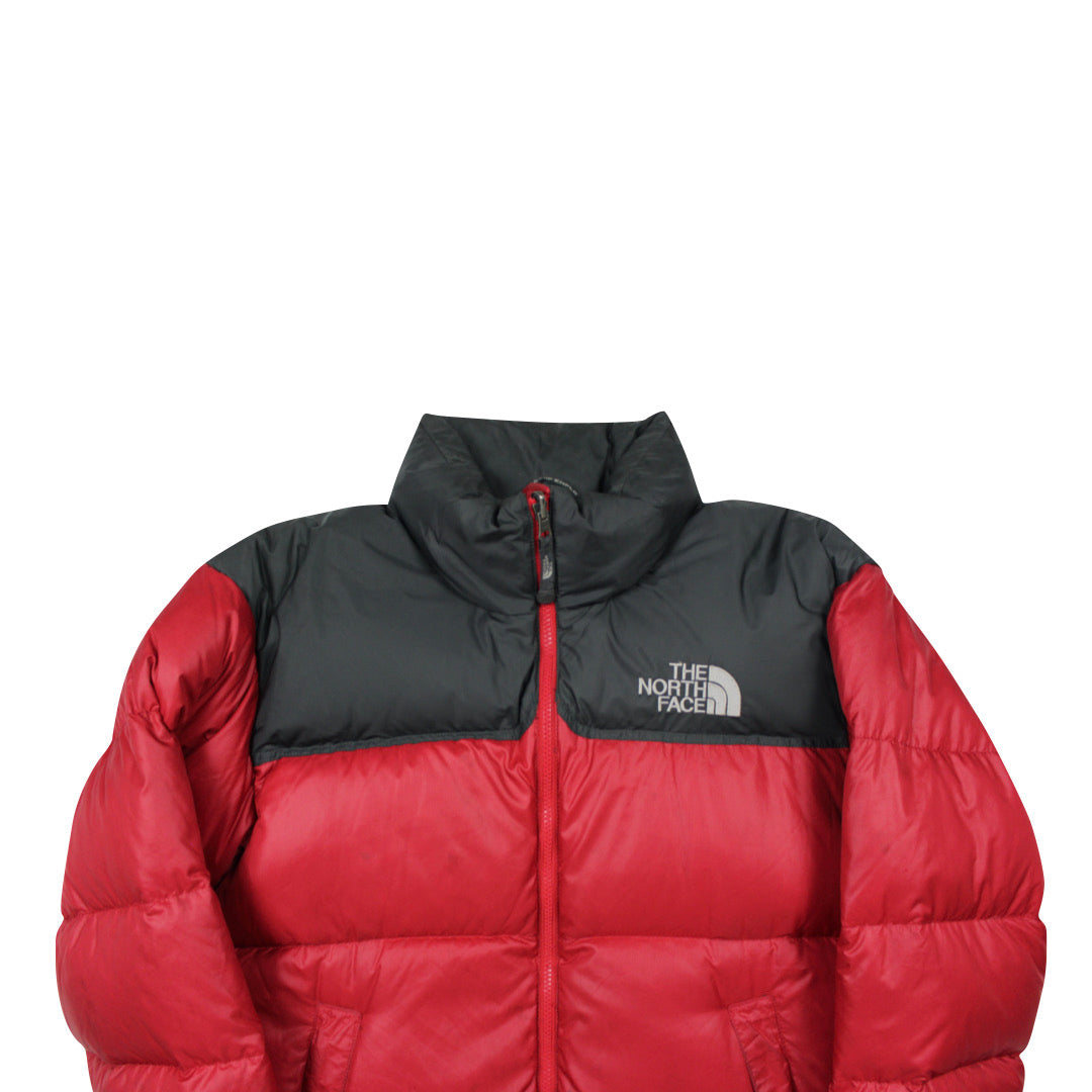 The North Face Red Puffer Jacket WITH STAIN