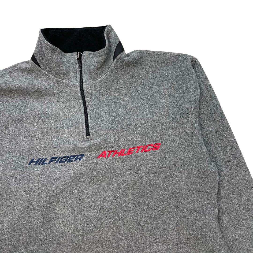 Tommy Hilfiger Grey 1/4 Zip Fleece Sweatshirt We Vintage - Main Image