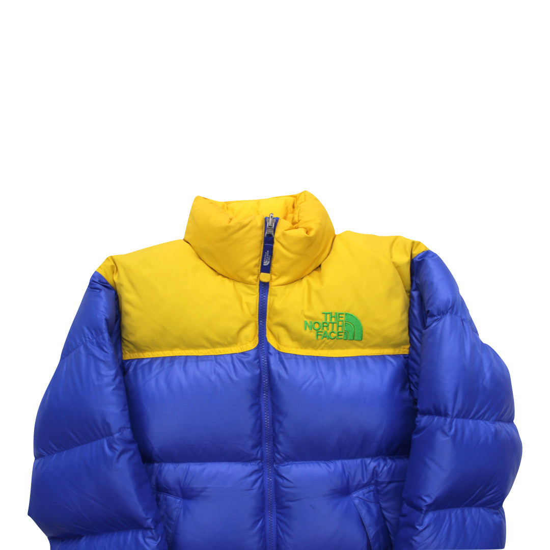 The North Face Light Blue / Purple & Yellow Puffer Jacket