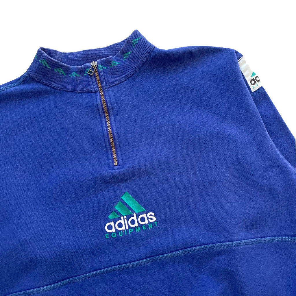 Adidas Equipment Blue 1/4 Zip Sweatshirt