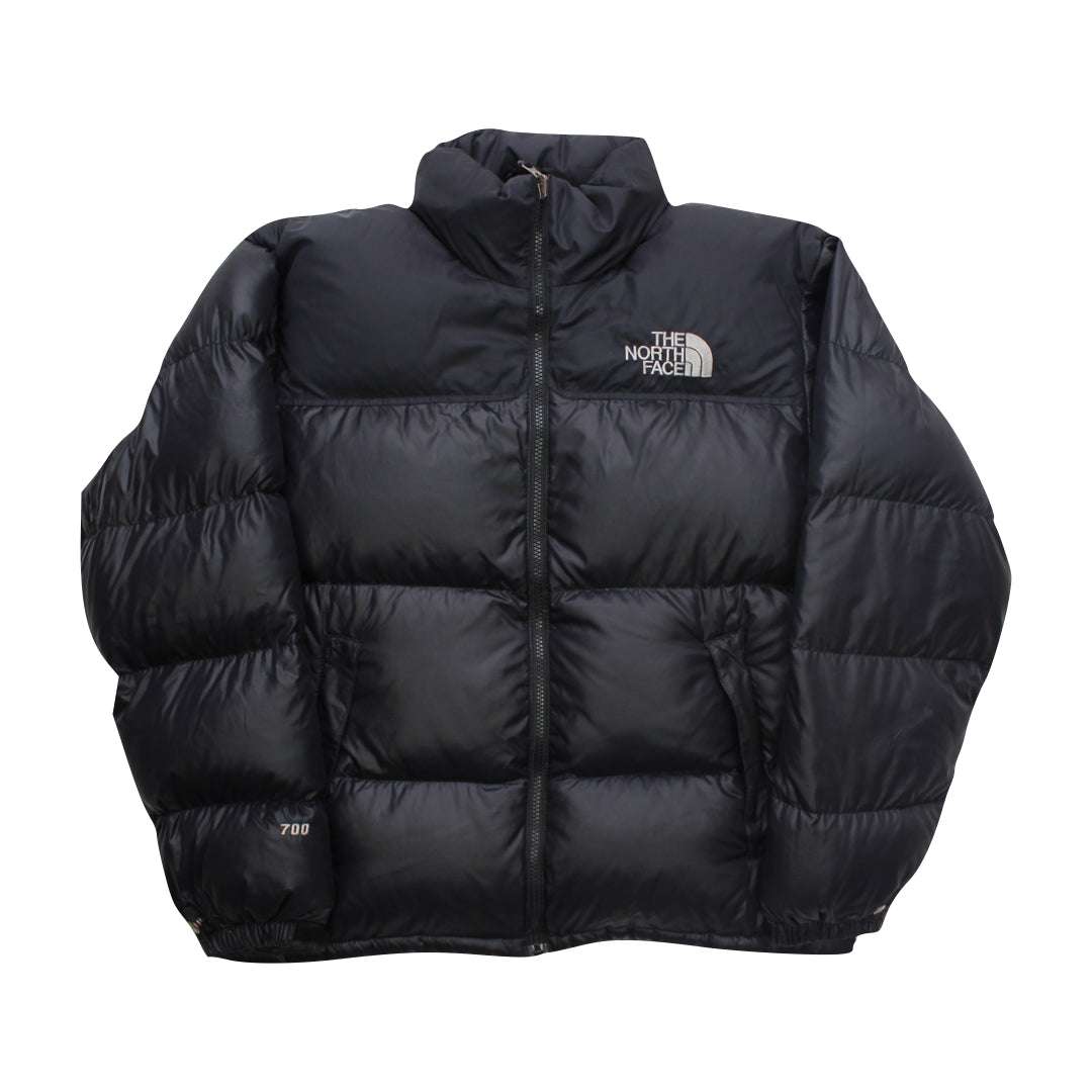 The North Face Black Puffer Jacket CENTER LOGO