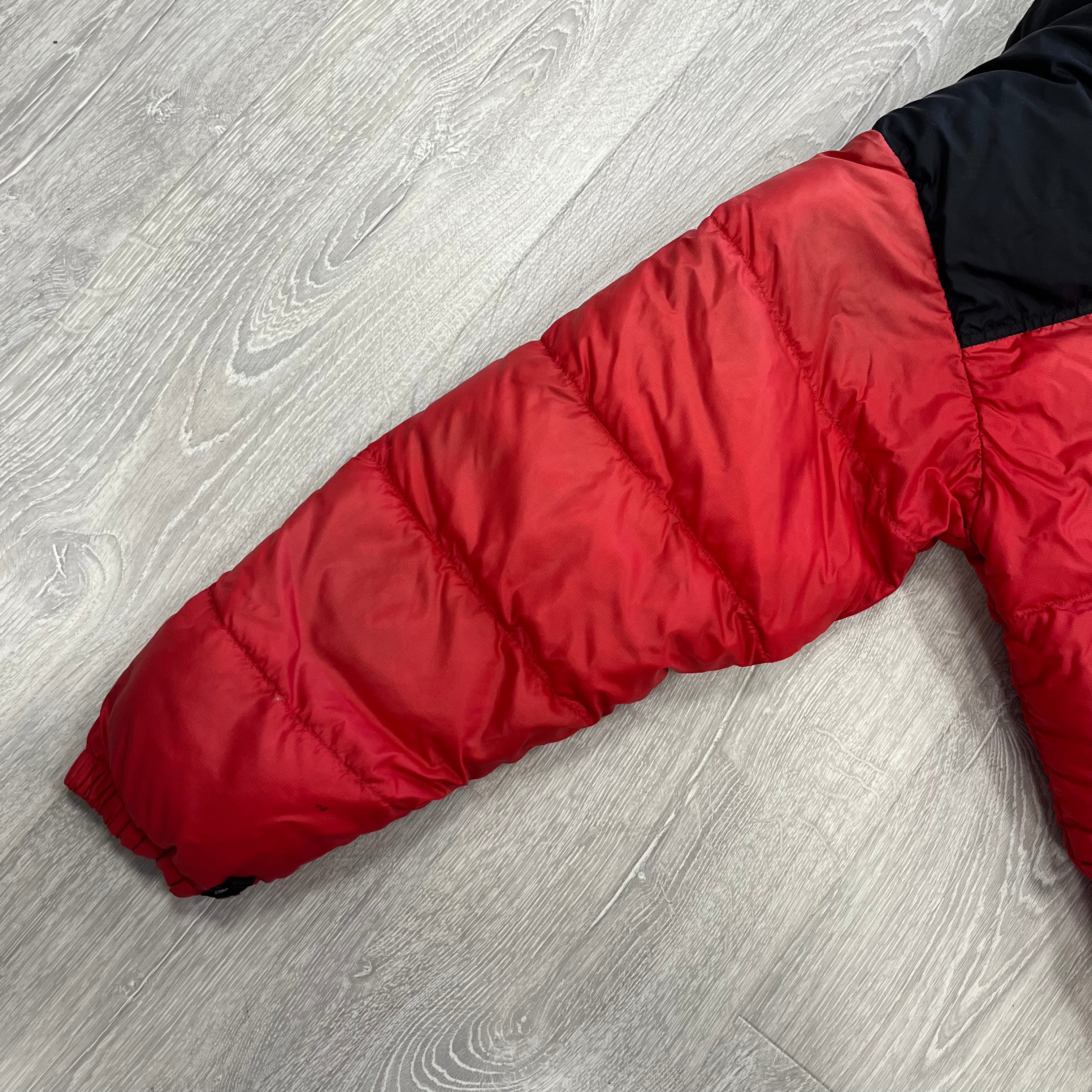 The North Face Red Puffer Jacket WITH STAIN