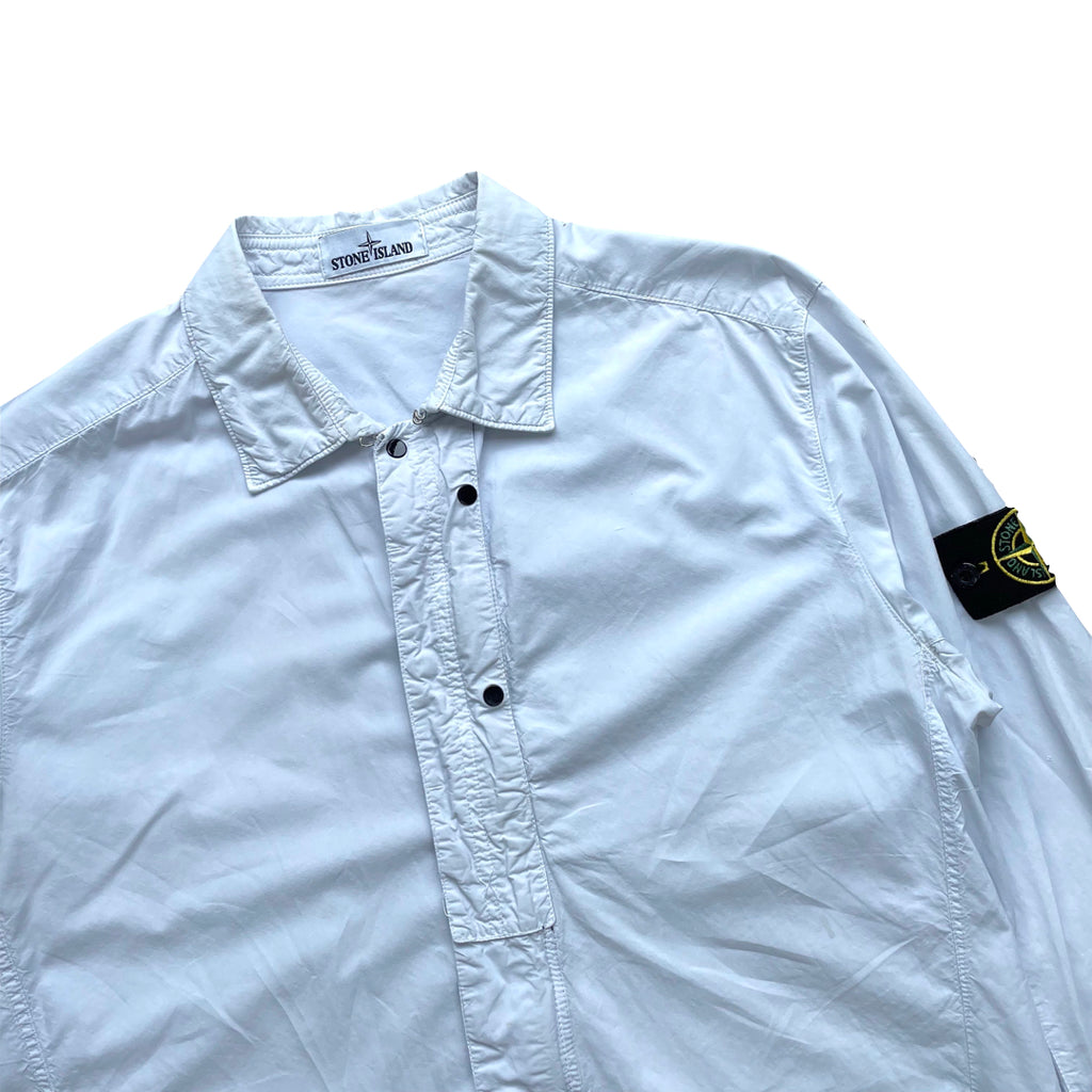 Stone Island White Over-shirt Jacket