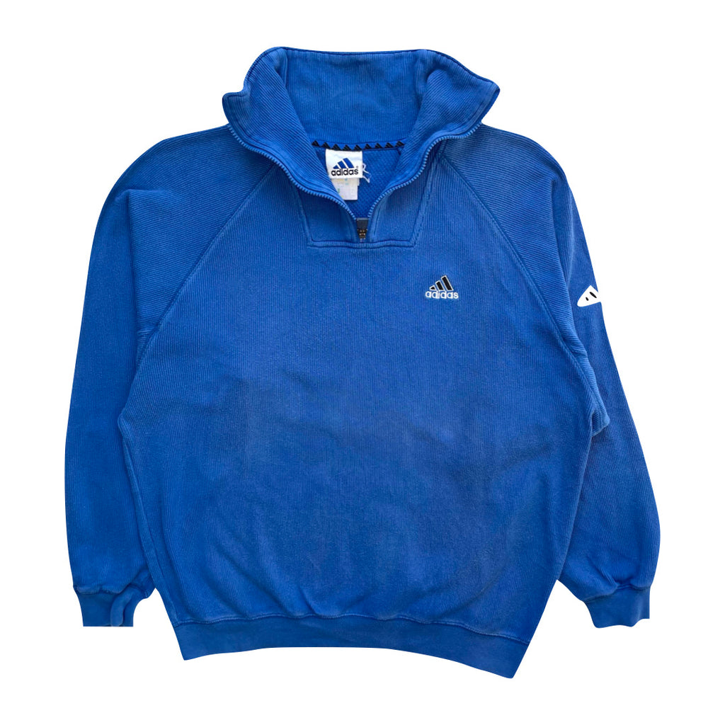 Adidas Blue 1/4 Zip Sweatshirt