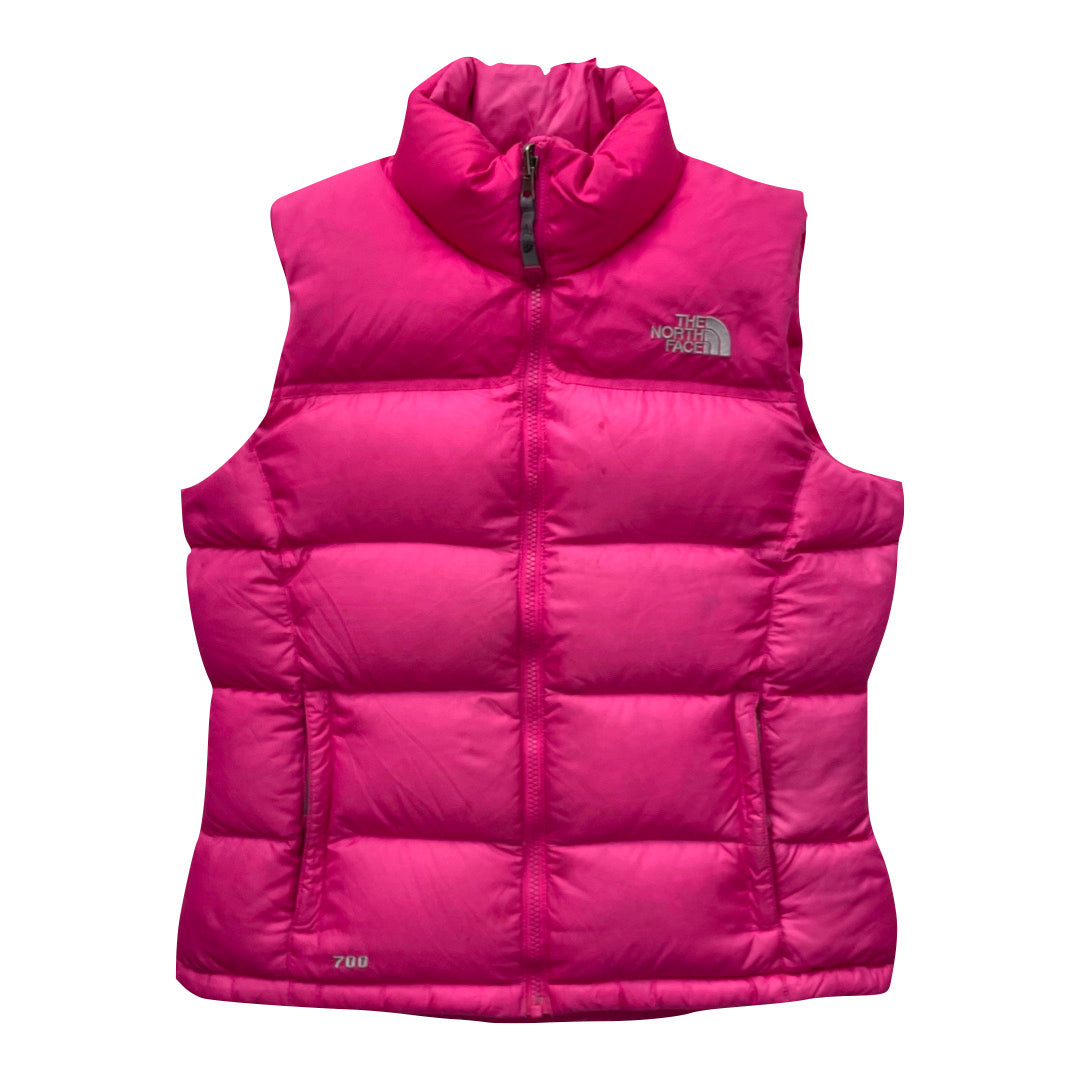 The North Face Womenβs Pink Gilet Puffer Jacket