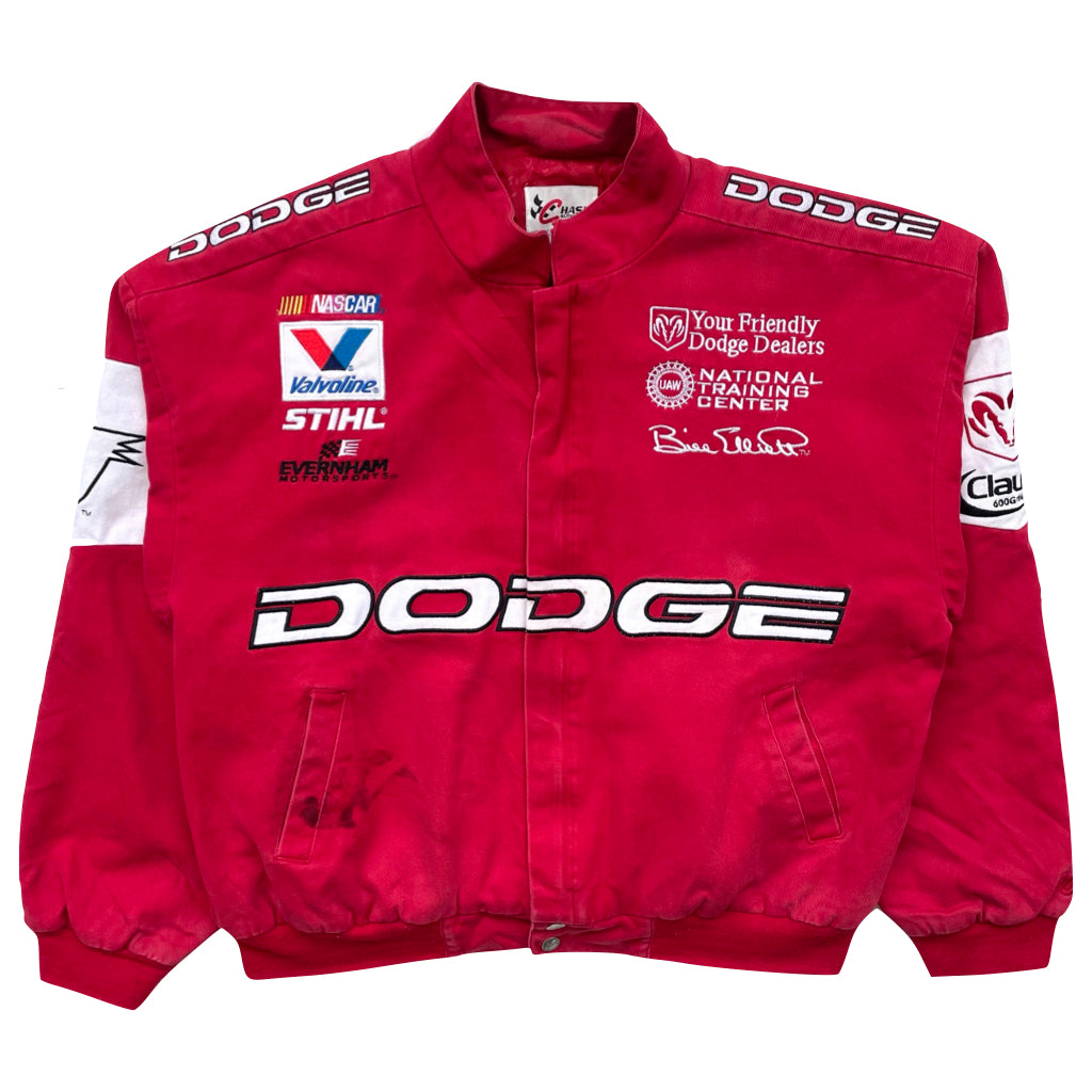 Dodge store authentic NASCAR racing jacket snap close