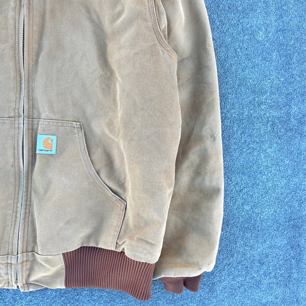 Vintage Carhartt Sand Beige Hooded Jacket